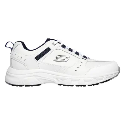 Skechers Men's Relaxed Fit: Oak Canyon - Redwick Sneaker in White/Navy Blue, Size | Leather/Synt