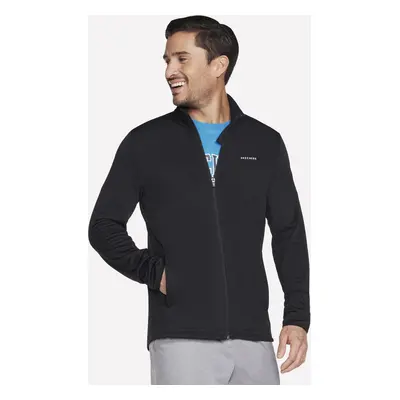 Skechers Men's SKECH-KNITS ULTRA GO Thermal Full Zip Jacket in Black, Size Small | Polyester/Spa