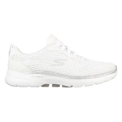 Skechers Women's GO WALK - Bold Vision Sneaker in White, Size | Textile/Synthetic, Vegan