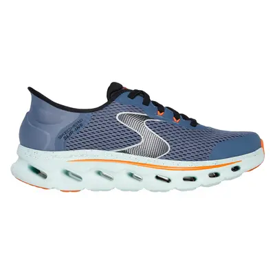 Skechers Men's Slip-ins: GO WALK Glide-Step 2.0 - Zander Sneaker in Navy Blue/Orange, Size | Tex