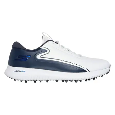 Skechers Men's GO GOLF Max Golf Shoes in White/Navy Blue, Size | Textile/Synthetic, Arch Fit