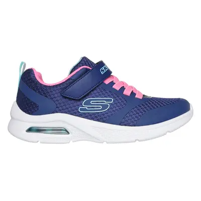 Skechers Girls Microspec Max - Racer Gal Sneaker in Navy Blue/Pink, Size | Textile