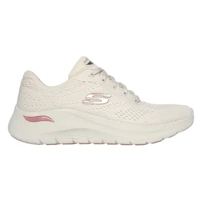 Skechers Women's Arch Fit 2.0 - Big League Sneaker in Natural, Size Wide | Textile/Synthetic, Ve