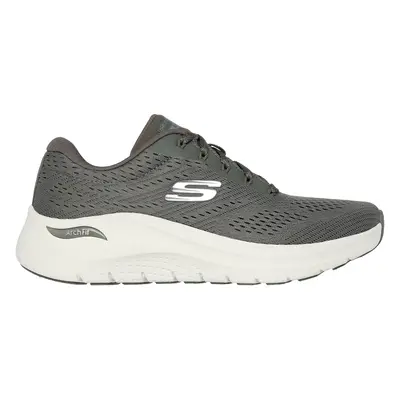 Skechers Women's Arch Fit 2.0 - Big League Sneaker in Olive, Size Wide | Textile/Synthetic, Vega