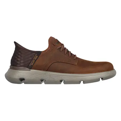 Skechers Men's Slip-ins: Garza - Gervin Slip-On Shoes in Brown, Size Wide | Textile/Leather