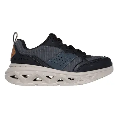 Skechers Boy's SKX-1121 Sneaker in Black/Charcoal, Size | Synthetic/Textile, Machine Washable