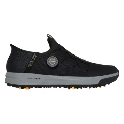 Skechers Men's Slip-ins: GO GOLF Elite Vortex Golf Shoes in Black/Gray, Size | Synthetic/Textile