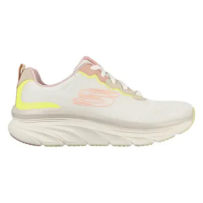 Skechers Women's Relaxed Fit: D'Lux Walker - Be Easy Sneaker in Off White/Pink, Size | Textile/S