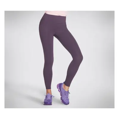 Skechers Women's GO WALK High-Waisted Legging in Dark Purple, Size | Nylon/Spandex