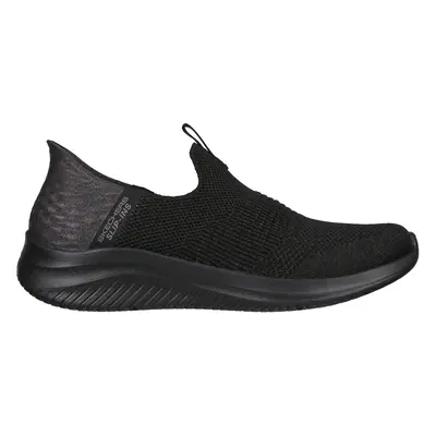 Skechers Women's Slip-ins: Ultra Flex 3.0 - Smooth Step Sneaker in Black, Size | Textile, Vegan,