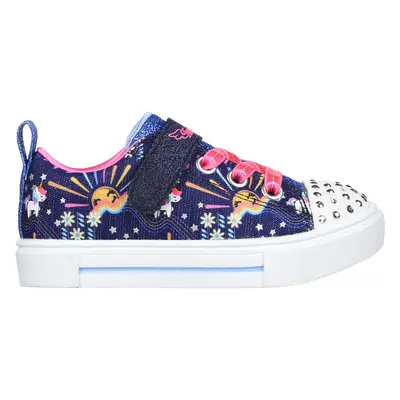 Skechers Twinkle Sparks - Unicorn Sunshine Sneaker in Navy Blue, Size | Textile/Synthetic