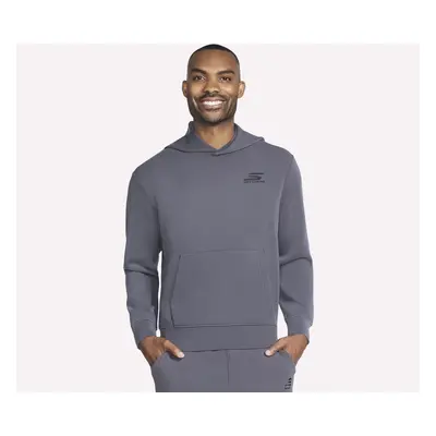 Skechers Men's Skech Cloud Elevate Hoodie in Black/Charcoal, Size Medium | Polyester/Modal/Spand