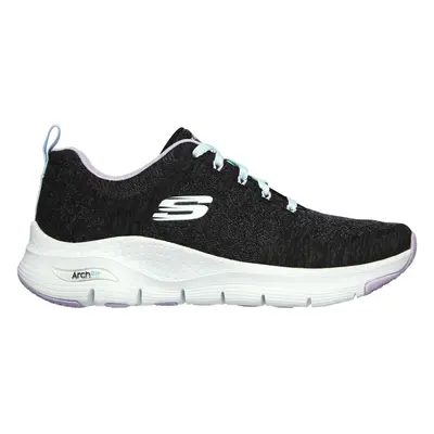 Skechers Women's Arch Fit - Comfy Wave Sneaker in Black/Lavender, Size | Textile/Synthetic, Vega