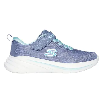 Skechers Girls Wave Sneaker in Slate, Size | Textile/Synthetic, Machine Washable