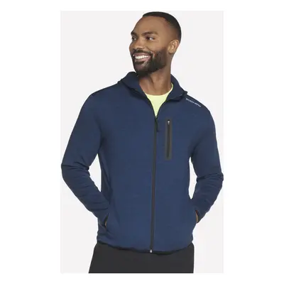 Skechers Men's Skech Cloud Thermal Full Zip Hoodie in Royal, Size | Polyester/Rayon/Spandex