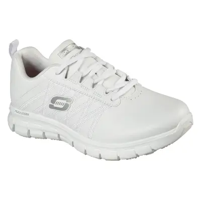 Skechers Women's Work Relaxed Fit: Sure Track - Erath SR Sneaker in White, Size | Leather/Textil