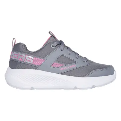 Skechers Girls GO RUN Elevate - Spectacular Speed Sneaker in Gray, Size | Textile/Synthetic/Meta