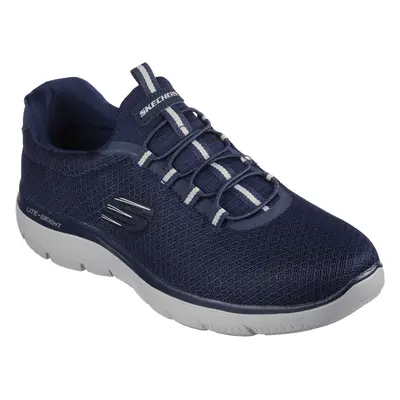 Skechers Men's Summits Sneaker in Navy Blue, Size | Textile/Synthetic, Vegan, Machine Washable