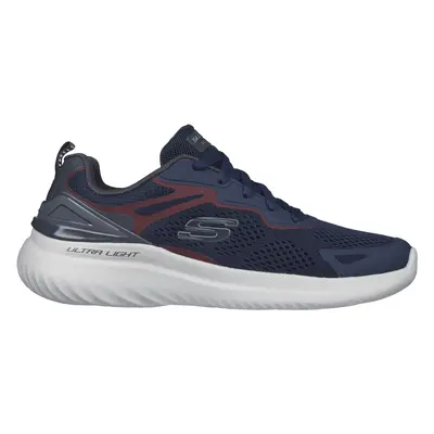 Skechers Men's Bounder 2.0 - Andal Sneaker in Navy Blue/Burgundy, Size | Textile/Synthetic, Mach