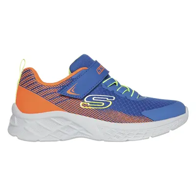 Skechers Boy's Microspec II - Zovrix Sneaker in Royal/Orange, Size | Textile/Synthetic, Machine 