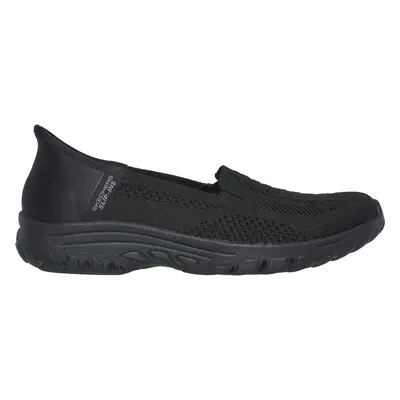 Skechers Women's Slip-ins: Reggae 2.0 - Sunny Sky Slip-On Shoes in Black | Textile/Synthetic, Ve