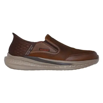 Skechers Men's Slip-ins Relaxed Fit: Slade - Cooper Slip-On Shoes in Brown, Size | Leather/Synth