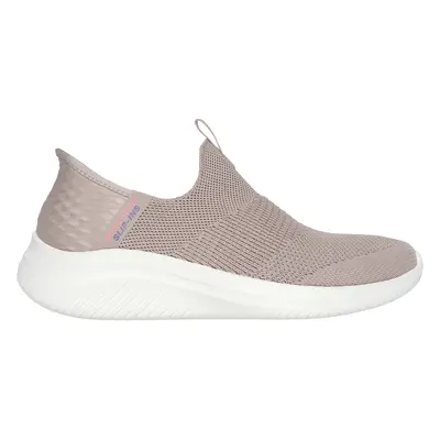 Skechers Women's Slip-ins: Ultra Flex 3.0 - Cosy Streak Sneaker in Taupe, Size | Textile/Synthet