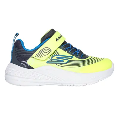 Skechers Microspec Advance Sneaker in Yellow/Blue, Size | Textile/Synthetic, Machine Washable