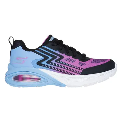 Skechers Girls Microspec Max Advance - Neon Craze Sneaker in Periwinkle, Size | Synthetic/Textil