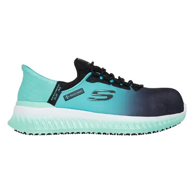 Skechers Women's Slip-ins Work: Tilido - Ombray Sneaker in Black/Teal, Size | Textile/Synthetic