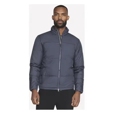 Skechers Men's GOSHIELD ELEMENT JACKET in Charcoal/Navy Blue, Size | Polyester