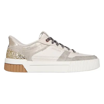 Skechers Women's Slip-ins: Jade - Radiant Roar Sneaker in Natural/Gold, Size | Synthetic/Leather