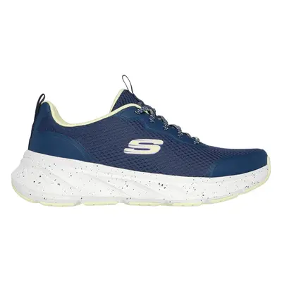 Skechers Women's Relaxed Fit: Edgeride - Smooth Journey Sneaker in Navy Blue/Lime, Size | Textil