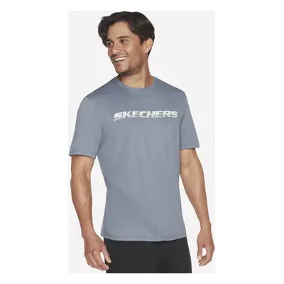 Skechers Men's Motion T-Shirt in Blue/Gray, Size | Cotton/Polyester, Vegan