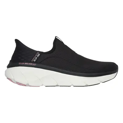 Skechers Women's Slip-ins RF: D'Lux Walker 2.0 Sneaker in Black/Pink, Size | Textile, Vegan, Mac