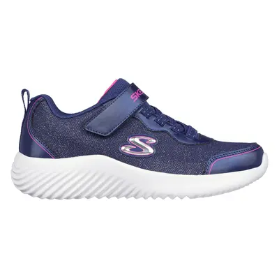 Skechers Girls Bounder - Girly Groove Sneaker in Navy Blue, Size | Textile/Synthetic, Machine Wa