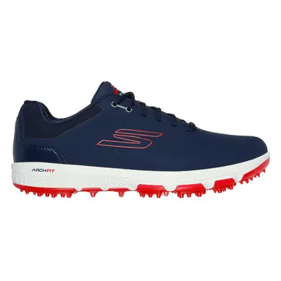 Skechers Men's GO GOLF PRO SL Golf Shoes in Navy Blue/Red, Size | Synthetic/Textile/Metal, Arch 