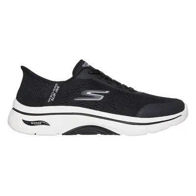 Skechers Women's Slip-ins: GO WALK Arch Fit 2.0 Sneaker in Black/White, Size | Textile/Synthetic