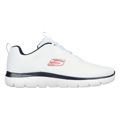 Skechers Men's Summits - Torre Sneaker in White/Navy Blue, Size | Textile/Synthetic, Vegan, Mach