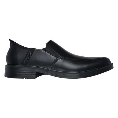 Skechers Men's Slip-ins Relaxed Fit: Caswell - Frantone Shoes in Black, Size | Leather/Synthetic