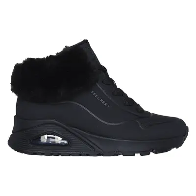 Skechers Girls Uno - Fall Air Boots in Black, Size | Synthetic/Textile