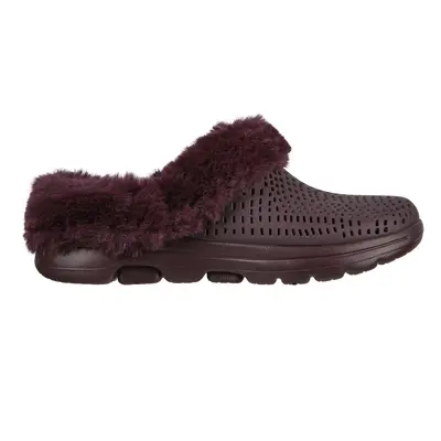 Skechers Women's Foamies: GO WALK Lined - Cosy Embrace Shoes in Burgundy, Size | Textile/Synthet