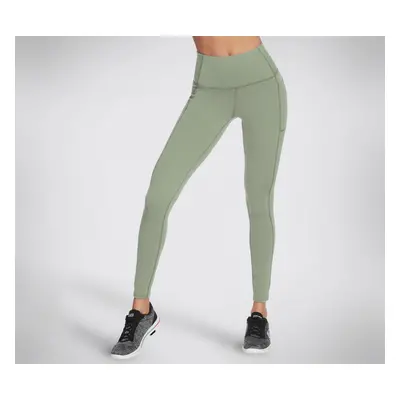 Skechers Women's GO WALK High-Waisted Legging in Light Green, Size | Nylon/Spandex