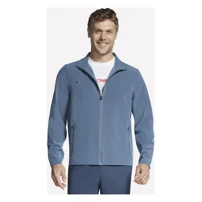 Skechers Men's GO WALK Everywhere Full Zip Jacket in Denim, Size | Polyester/Spandex