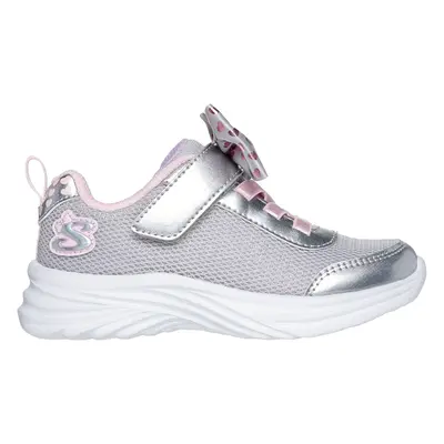 Skechers Dreamy Dancer - Xtra Bow Sneaker in Silver/Light Pink, Size | Textile/Synthetic