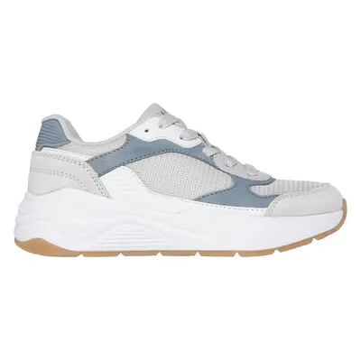 Skechers Boy's Nova Jogger - Chroma Classic Sneaker in Light Gray, Size | Synthetic/Leather/Text