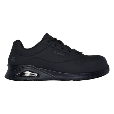 Skechers Men's Work: Uno SR - Doltin Sneaker in Black, Size | Synthetic