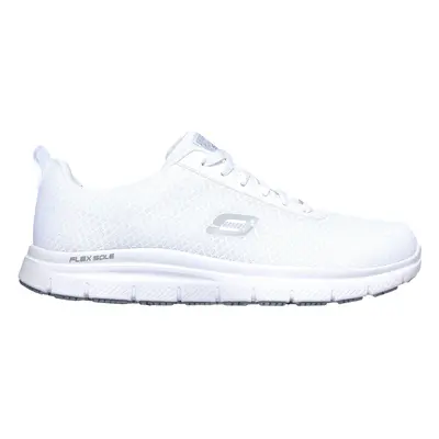 Skechers Men's Work Relaxed Fit: Flex Advantage - Bendon SR Sneaker in White, Size | Textile/Syn