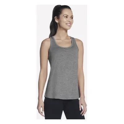 Skechers Women's GO DRI SWIFT Tunic Tank Top in Charcoal, Size | Polyester/Spandex