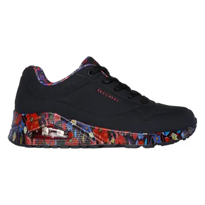 Skechers Women's Uno - Majestic Garden Sneaker in Black, Size | Synthetic/Textile